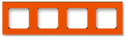 Рамка универсальная ABB EPJ Levit 4-м. оранжевый/дымчатый чёрный картинка